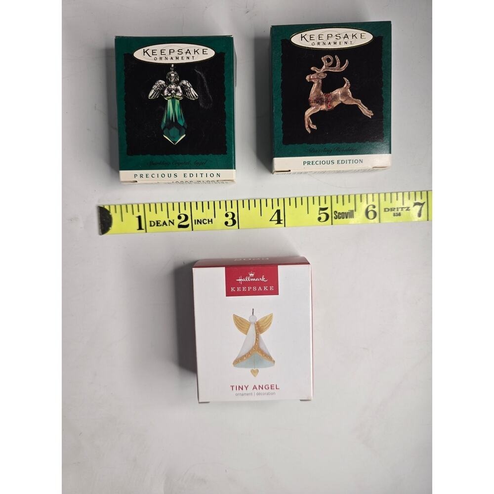 Set of 3 Hallmark Mini Keepsake Ornaments List in Description